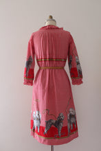 Load image into Gallery viewer, vintage 1960s novelty print John Wolf dog dress