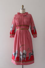 Load image into Gallery viewer, vintage 1960s novelty print John Wolf dog dress