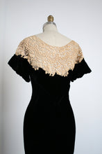 Load image into Gallery viewer, vintage 1930s black velvet gown