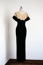 Load image into Gallery viewer, vintage 1930s black velvet gown