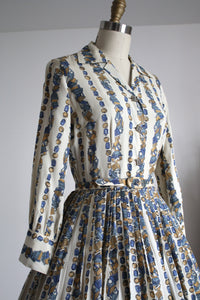 vintage 1950s novelty shirtwaist dress {xs}