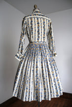 Load image into Gallery viewer, vintage 1950s novelty shirtwaist dress {xs}