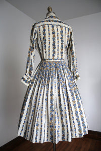 vintage 1950s novelty shirtwaist dress {xs}