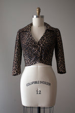 Load image into Gallery viewer, vintage 1950s leopard top