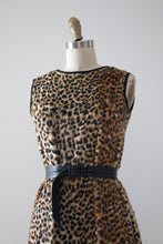 Load image into Gallery viewer, vintage 1960s faux leopard mini dress