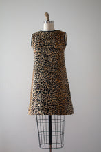 Load image into Gallery viewer, vintage 1960s faux leopard mini dress