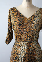 Load image into Gallery viewer, vintage 1970s leopard jumpsuit