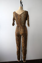 Load image into Gallery viewer, vintage 1970s leopard jumpsuit