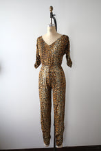 Load image into Gallery viewer, vintage 1970s leopard jumpsuit