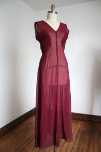 vintage 1930s magenta gown set {m}