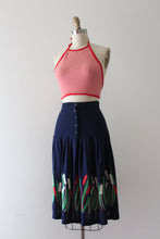 Load image into Gallery viewer, vintage 1930s 40s border print cattails skirt