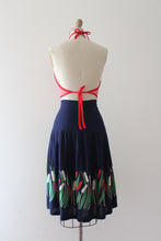 Load image into Gallery viewer, vintage 1930s 40s border print cattails skirt
