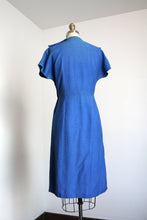 Load image into Gallery viewer, vintage 1940s nautical linen dress {S}