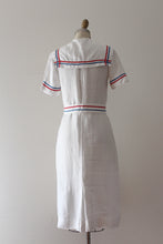 Load image into Gallery viewer, vintage 1930s nautical linen dress