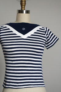 vintage 1950s nautical t-shirt {xxs}