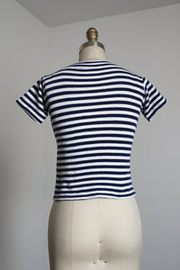 vintage 1950s nautical t-shirt {xxs}