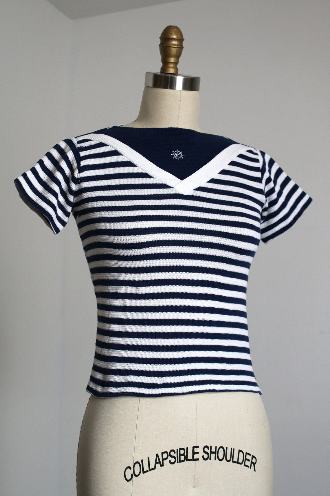 vintage 1950s nautical t-shirt {xxs}