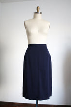 Load image into Gallery viewer, vintage 1950s navy blue skirt suit {m}