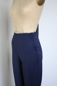 MARKED DOWN vintage 1930s 40s navy ski pants {xs}