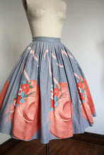 Load image into Gallery viewer, vintage 1950s hat print skirt {xs}