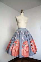 Load image into Gallery viewer, vintage 1950s hat print skirt {xs}