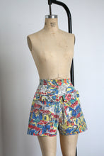 Load image into Gallery viewer, vintage 1950s novelty print shorts {xs/s}