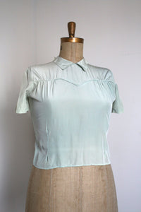 vintage 1940s rayon blouse {XL}