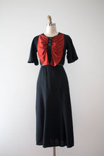 Load image into Gallery viewer, vintage 1930s black and orange dress