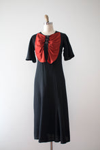 Load image into Gallery viewer, vintage 1930s black and orange dress