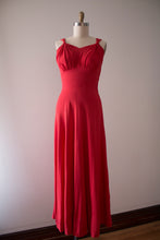 Load image into Gallery viewer, MARKED DOWN vintage 1930s orange rayon gown set