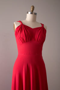 MARKED DOWN vintage 1930s orange rayon gown set