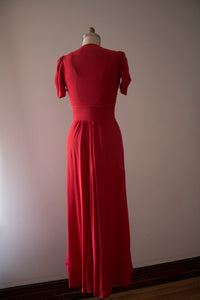 MARKED DOWN vintage 1930s orange rayon gown set