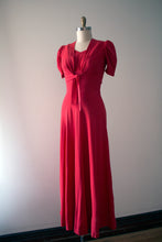 Load image into Gallery viewer, MARKED DOWN vintage 1930s orange rayon gown set