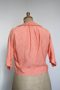vintage 1950s orange cropped jacket {1X}