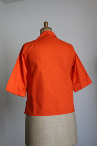 NOS vintage 1950s orange sailor jacket {XL}