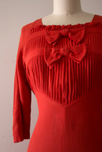 Load image into Gallery viewer, vintage 1940s orange crepe blouse