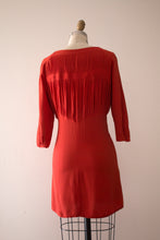 Load image into Gallery viewer, vintage 1940s orange crepe blouse