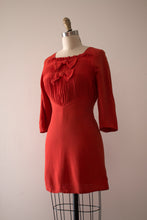 Load image into Gallery viewer, vintage 1940s orange crepe blouse