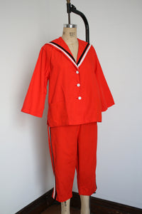 vintage 1950s nautical jacket & pant set {M}