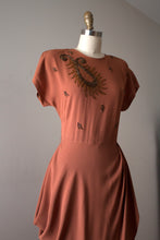 Load image into Gallery viewer, vintage 1940s beaded rayon dress