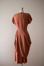 Load image into Gallery viewer, vintage 1940s beaded rayon dress