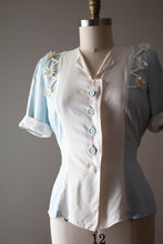 Load image into Gallery viewer, vintage 1940s rayon blouse