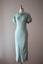 Load image into Gallery viewer, vintage 1930s pale blue bias cut dress set with hat