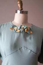 Load image into Gallery viewer, vintage 1930s pale blue bias cut dress set with hat