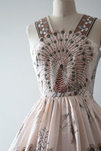 Load image into Gallery viewer, vintage 1970s Peacock novelty dress
