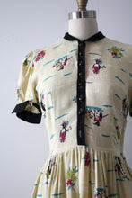 Load image into Gallery viewer, vintage 1940s novelty Penguin dress