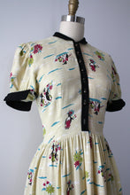 Load image into Gallery viewer, vintage 1940s novelty Penguin dress