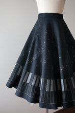 Load image into Gallery viewer, vintage 1950s felt Piano Music skirt