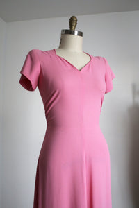 vintage 1940s pink rayon gown {m}