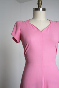 vintage 1940s pink rayon gown {m}